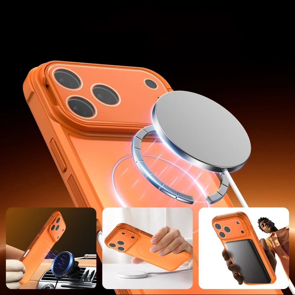 Luxury Iphone Magsafe Camera Protect Stand Holder Case