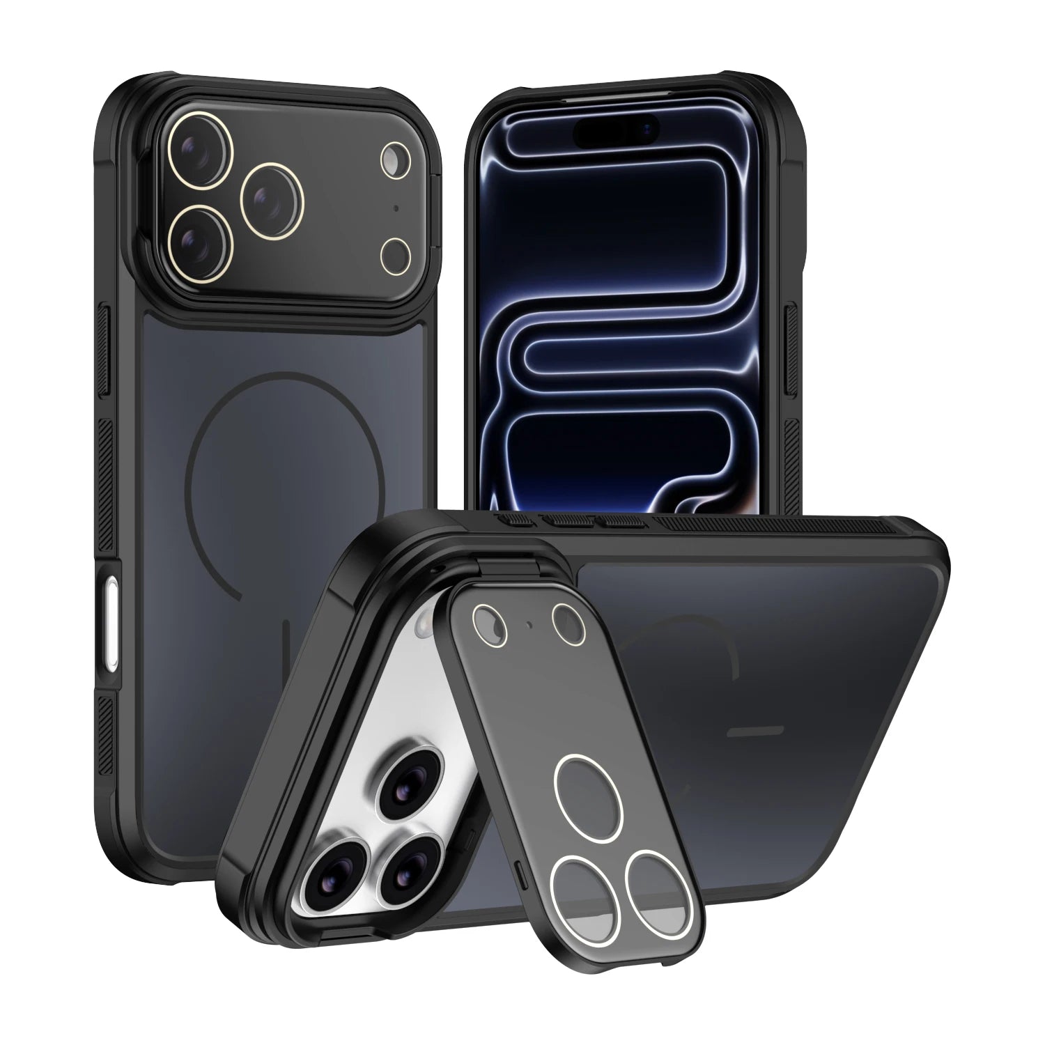 Luxury Iphone Magsafe Camera Protect Stand Holder Case