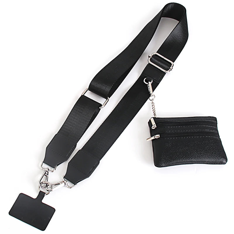 Phone Lanyard With Zipper Pocket and Storage Bag