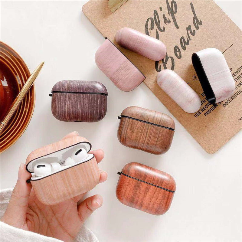 Luxury Wood Grain AirPods Cases