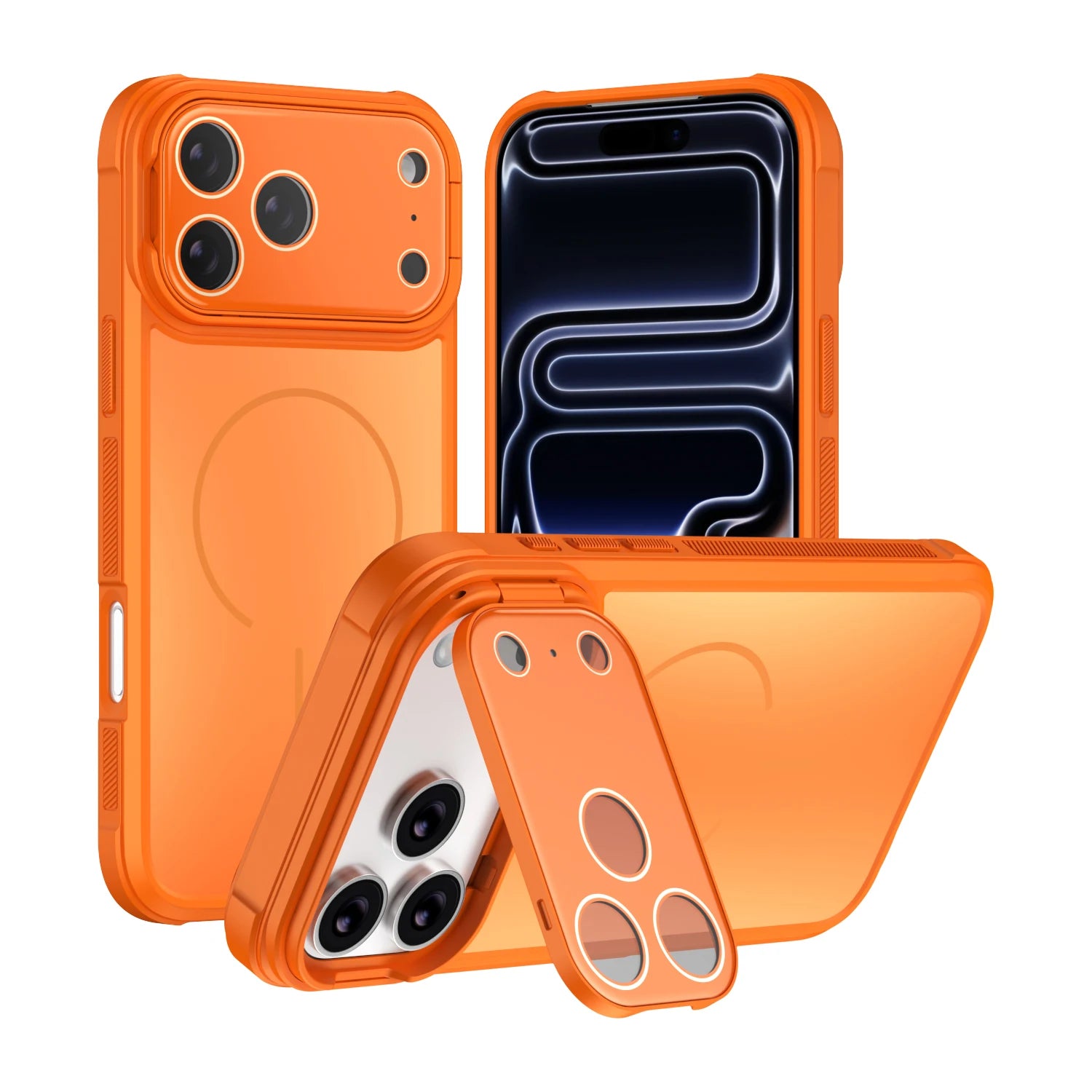 Luxury Iphone  Magsafe Camera Protect Stand Holder Case