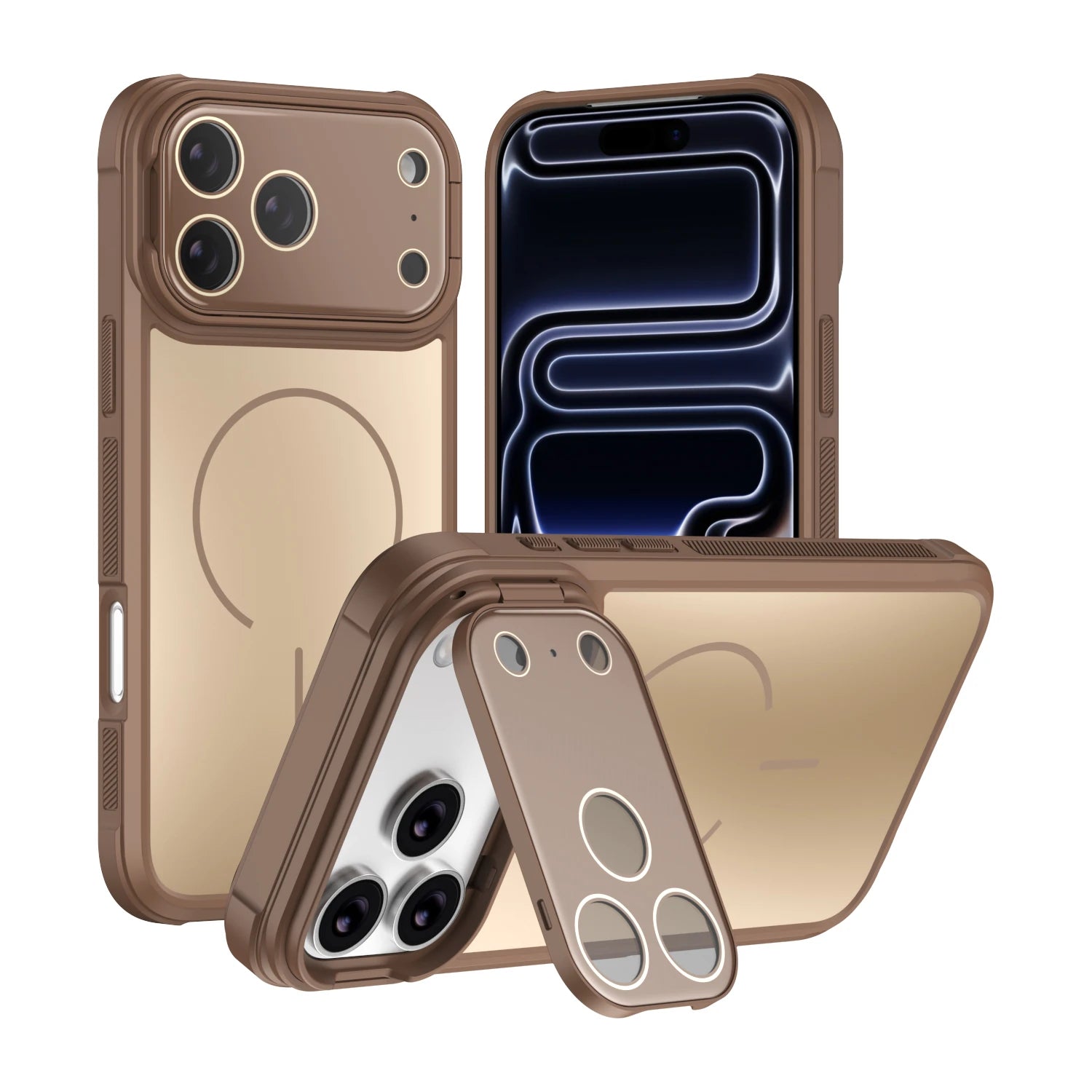 Luxury Iphone  Magsafe Camera Protect Stand Holder Case